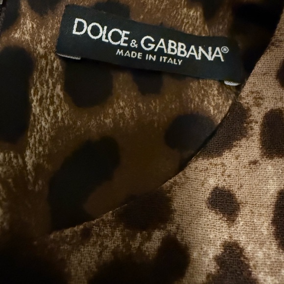Dolce & Gabbana Dresses & Skirts - Dolce & Gabbana Brown Leopard Print Blouse